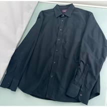 Untuckit Men Shirt Black Long Sleeve Button Up Soft Cotton Slim Fit XL - £19.32 GBP