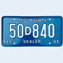 2003 United States Michigan Base Dealer License Plate 50D840 - $16.25 CAD