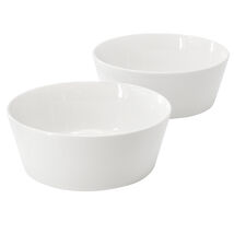 Gibson Home 2 Piece 6.75 Inch Round Fine Ceramic Side Bowl Sets in White - $30.95