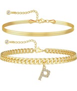 Ankle Bracelets for Women Gold Initial Anklets for Women Waterproof 14K ... - $32.76