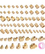 68Pcs Brass Pipe Fitting &amp; Adapters Assortment Kit, Npt Adapter,, Male R... - €75,58 EUR
