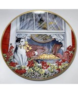 Franklin Mint Home Sweet Home Maureen Drdak Jensen Black and White Cat - $190.06 MXN