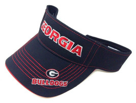 University Of Georgia Bulldogs Uga Sun Visor Adjustable Hat Cap Logo Golf Retro - £21.22 GBP