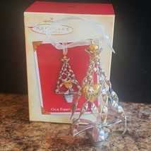 Hallmark Ornament 2004 Our First Christmas Together 4 1/2&quot; Tall Metal - £3.15 GBP