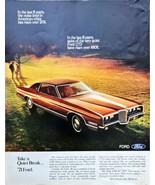 FORD LTD. &quot;Take a Quiet Break&quot; Country-Risen Sales-1971 Vintage Print Ad - $12.87 CAD