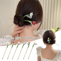 1PC Chinese Style Tulip Hair Pin Womens Girls Hair Stick Hair Accessorie... - £5.18 GBP