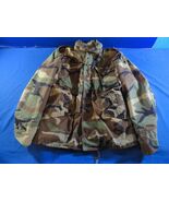USGI M-65 BDU WOODLAND CAMOUFLAGE COLD WEATHER CW FIELD JACKET COAT SMALL - €34,38 EUR