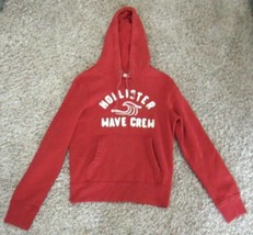 Mens Sweatshirt Hoodie Hollister Red Long Sleeve Hooded-size S - £13.27 GBP