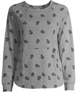 Juniors Printed Skeleton Head Light Pullover Sweatshirt Size Medium (7-9) - $16.82