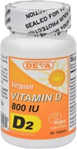 Deva Vegan Vitamin D - 800 IU - 90 Tablets - £15.17 GBP