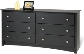 Prepac Sonoma Bedroom Furniture: Black Double Dresser For, 59&quot;W X 16&quot;D X 29&quot;H - £198.67 GBP