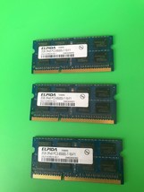 6GB Elpida (3X2gb) 2rx8 pc3-8500s-7-10-F1 DDR3 SODIMM 1066mhz EBJ21UE8DS... - £7.04 GBP