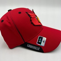 Louisville Cardinals adidas Climalite Flex Fitted Hat Unisex Crimson Black S/M - $24.70