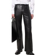 Nuovi eleganti pantaloni casual in pelle da uomo in vera pelle di agnell... - $157.79 CAD+