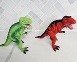 T-Rex Dinosaur Tyrannosaurus Figure Toy Major Trading 5&quot; tall Red &amp; Gree... - $16.78