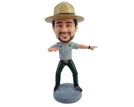 Custom Bobblehead Funny looking Patrol Sheriff showing the right way - Careers &amp; - £71.58 GBP