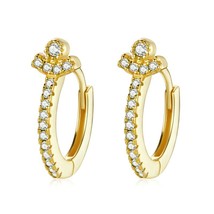 Bamoer 2021 New 925 Silver Urban Neon Hoop Earrings for Women Exquisite Zircon N - £16.06 GBP