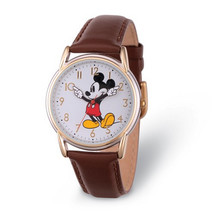 Disney Adult Size Brown Strap Mickey Mouse with Moving Arms Watch - $45.00