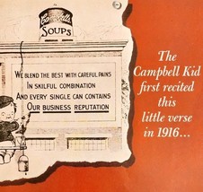 1961 Campbell&#39;s Soup 1916 Campbell Kid Verse Advertisement Classic HM2P - $562.94 MXN