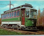 Seashore Trolley Museum Kennebunkport ME Train No 396 UNP Chrome Postcar... - $8.86