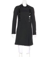 Helmut Lang Rare Original Archival Vintage Black Patent Leather Trim Coa... - $203.75 CAD