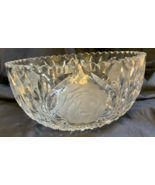 Late ABP American Brilliant Period Flower Cut Glass Serving Bowl REPAIRED - £22.67 GBP