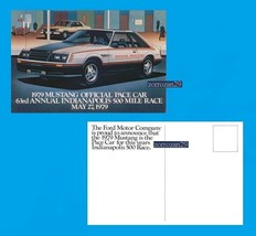 1979 Ford Mustang Indy 500 Pace Car Carte Postale Couleur Vintage -USA-... - £7.78 GBP