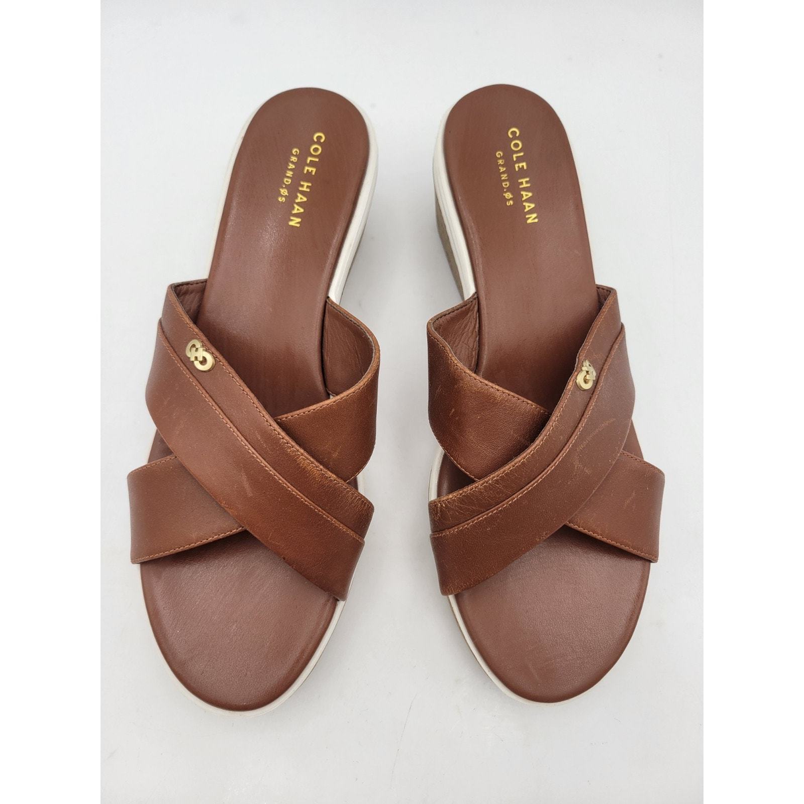 Cole Haan Briella Grand OS Brown Sandal Wedge Slide SZ 8 B Item image 5