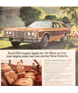 1973 Ford LTD Country Squire Advertisement Station Wagon Automobilia DWP9D - $551.07 MXN