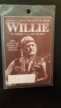 WILLIE NELSON - ROSEMONT, ILLINOIS ORIGINAL 1996 CONCERT LAMINATE BACKST... - $53.01 CAD