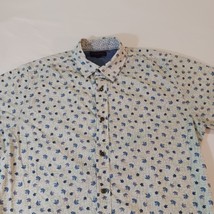 Royal Testimony Flower Short Sleeve Cotton Shirt Button Front Men's Size L image 7