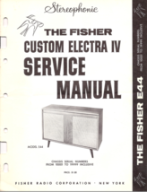 Fisher Custom Electra IV Service Manual PDF Copy 4G USB Stick - $18.75