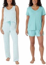 Eddie Bauer Ladies&#39; Size XXL 4-Piece Sleep Set, Aqua  - £14.04 GBP