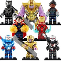 8pcs Marvel Endgame Thanos Black Panther Shuri Iron Man War Machine Minifigures - £15.68 GBP