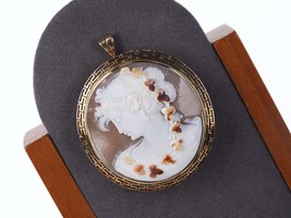 Large Antique 14k gold Shell Cameo - £619.79 GBP