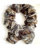 Knitted Tiered Neutral Color Lightweight Scarf Incredible Ruffles 44”x5” - £11.70 GBP