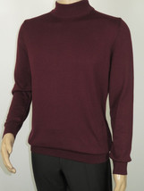 Men's Sweater Knit By BRANGO Turkey Mock Neck Cotton Blend 21050 Burgundy image 8