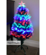 TEKTRUM 3FT CHRISTMAS HOLIDAY COLOR FIBER OPTIC CIRCULAR LIGHT TREE (SYF... - $59.58 CAD