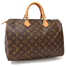 Auth Louis Vuitton Monogram Speedy 35 M41524 Lv Hand Bag Brown Canvas Ebp - £1,343.89 GBP
