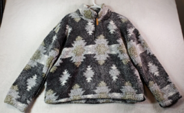 Thread Supply Sweatshirt Womens Small Multi 100% Polyester Long Sleeve 1/4 Zip - £17.32 GBP