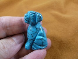 Y-DOG-LA-578) Blue Howlite LABRADOR lab Dog carving FIGURINE gemstone st... - £10.94 GBP