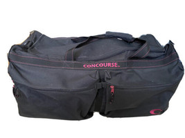 Concourse 28&quot; Rolling Luggage Duffel Bag Black And Burgundy Rose - £39.10 GBP