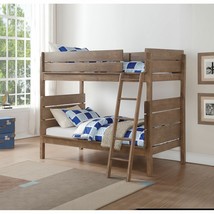 Ranta Bunk Bed (Twin/Twin) in Antique Oak - £662.67 GBP