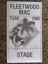 Fleetwood Mac 1980 Tusk Unused Black Print Vintage Cloth Backstage Pass Penguin - £17.02 GBP