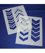 Chevron 14 Mil Mylar Stencils- 2 Piece Set- Painting/Crafts/Stencil/Temp... - $22.37