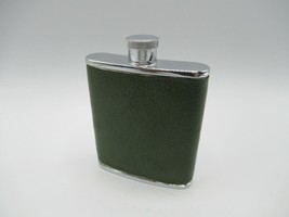 Flask Leather Wrapped Made in England 2 1/2 oz VTG - £11.40 GBP