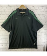 Nike Dri Fit Golf Polo Shirt Mens Sz XXL Black Oregon Ducks U of O  - £15.76 GBP