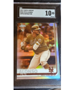 2019 Topps Chrome Pete Alonso  RC Sepia Refractor SGC 10 Gem Mint NY Met... - $41.65