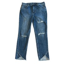 We The Free People Sunny Distressed Tulip Hem Jeans Cropped Size 31 Women&#39;s - $32.00