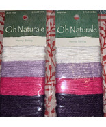 2PC Colorbok Oh Naturale Hemp String Acid Free White Purple Pink 2 Yards... - £10.00 GBP